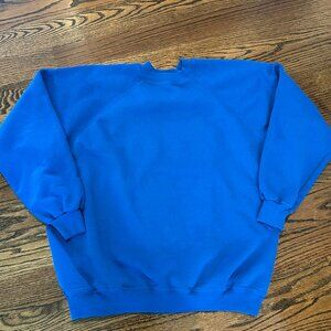 Vintage Hanes Her Way Royal Blue Sweatshirt ~ Women's Size XL